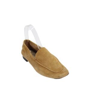 Andrea Carrano Womens Suede Slip On Closed Toe Loafer Flats Brown Size 6.5